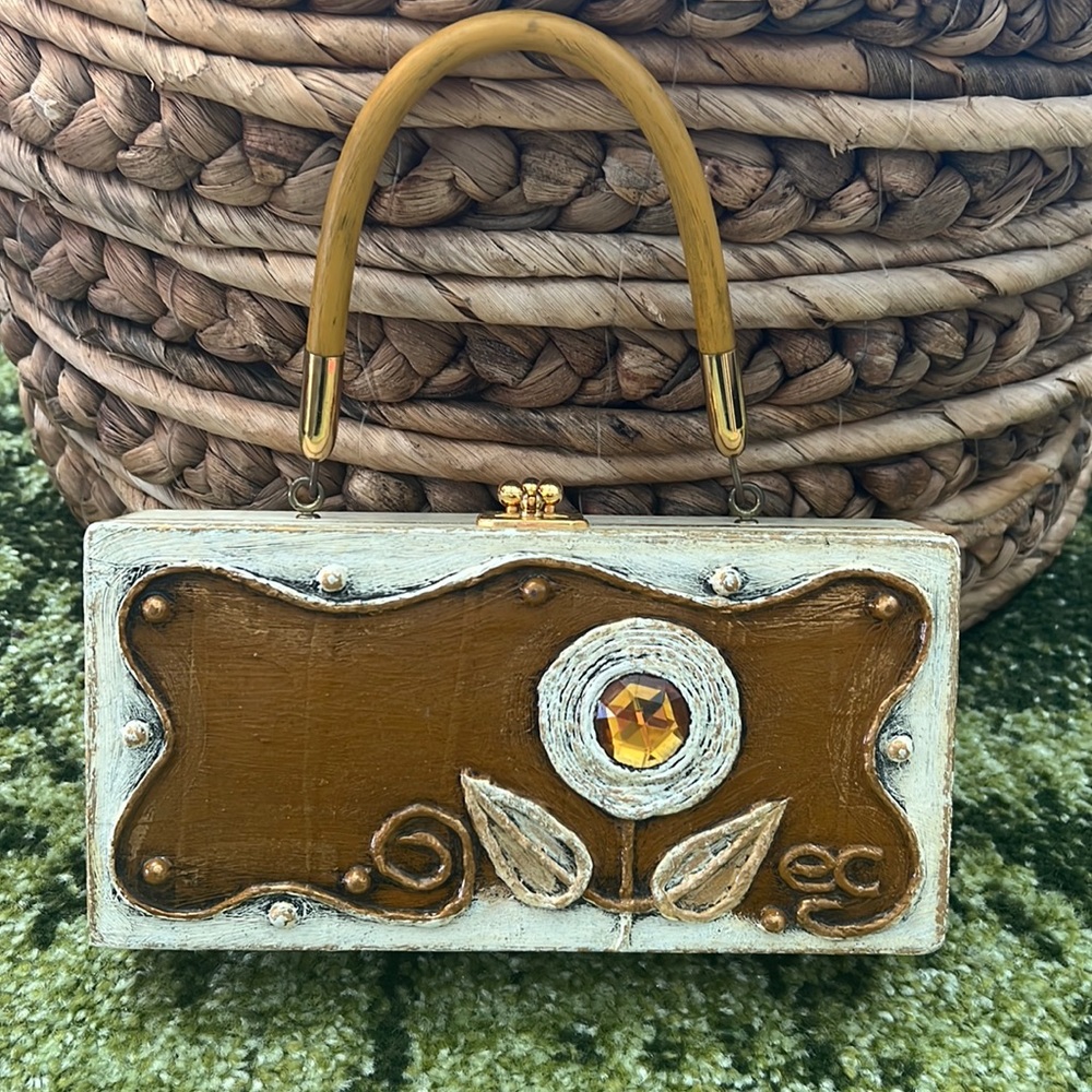 Enid Collins Papier Mache Box Purse